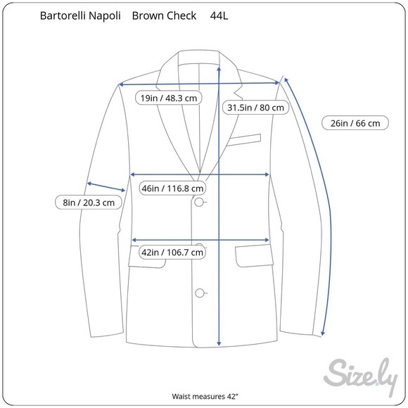 42L Bartorelli Napoli Minicheck‎ Olive Blazer - Suit Jacket - Picture 11 of 11